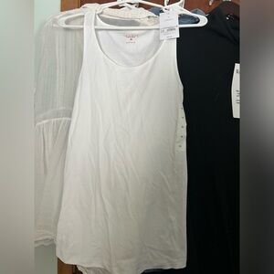 Isabel Maternity White Tank Top Minimalist Staple